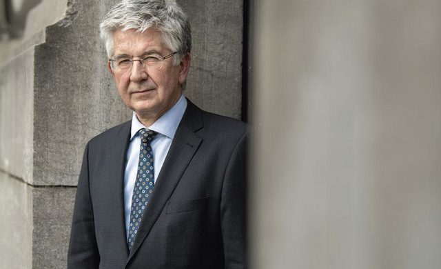 Belgian economist Philippe Destatte posed for the photographer in Mons, on December 10th, 2019.